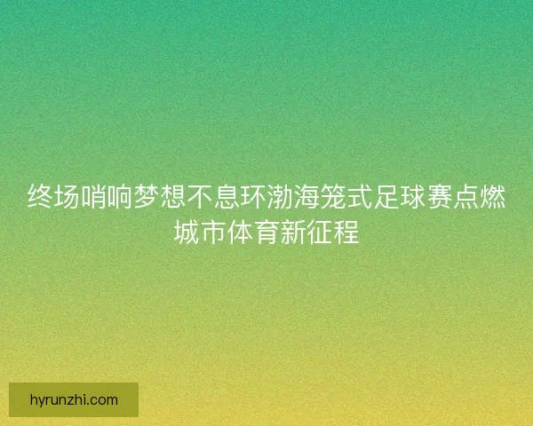 终场哨响梦想不息环渤海笼式足球赛点燃城市体育新征程